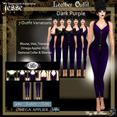 C&F Jesse Leather Outfit w/ Applier HUD - DK PURPLE