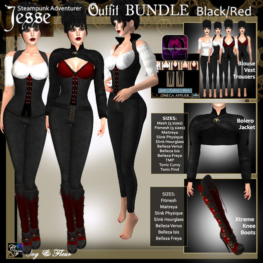 C&F Jesse Outfit Bundle - Black/Red