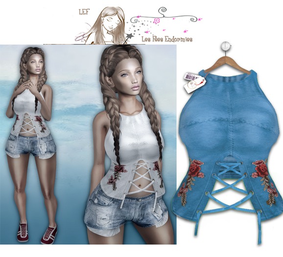 LFE ::Charlotte Top bleu