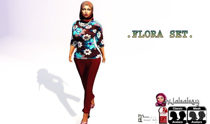 HIJABABEY -FLORA BLOUSE PANT SET [wear to unpack]