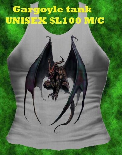 gargoyle tank gray UNISEX