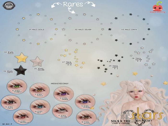 03{I see the stars} halo onyx .::Cubic Cherry::. RARE