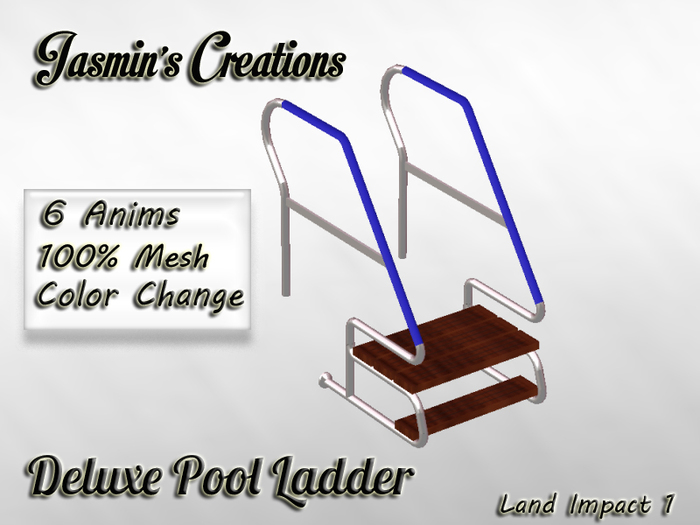 Rustic Pool Ladder Second Life Marketplace - Deluxe Pool Ladder --By Jasmin's Creations