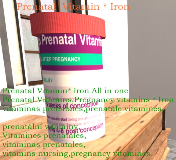 Second Life Marketplace *Prenatal Vitamin* Iron*Animated)Through out