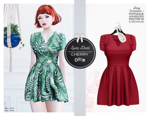The Secret Store - Sylva Dress - Maitreya Lara, V-Tech Flatchest, Slink Physique + Hourglass - Cherry