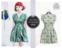 The Secret Store - Sylva Dress - Maitreya Lara, V-Tech Flatchest, Slink Physique + Hourglass - Pineapple Fries