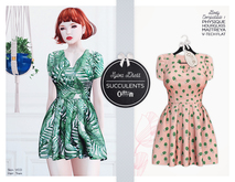 The Secret Store - Sylva Dress - Maitreya Lara, V-Tech Flatchest, Slink Physique + Hourglass - Succulents