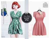The Secret Store - Sylva Dress - Maitreya Lara, V-Tech Flatchest, Slink Physique + Hourglass - Rose