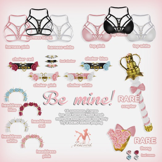 *Tentacio* Be mine harness white