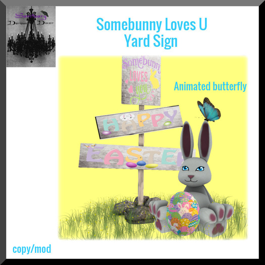 Sanctuary~Somebunny Loves U Yard Sign boxed