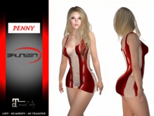 Brunsen! Mesh Dress Sexy Penny for Maitreya Latex Red