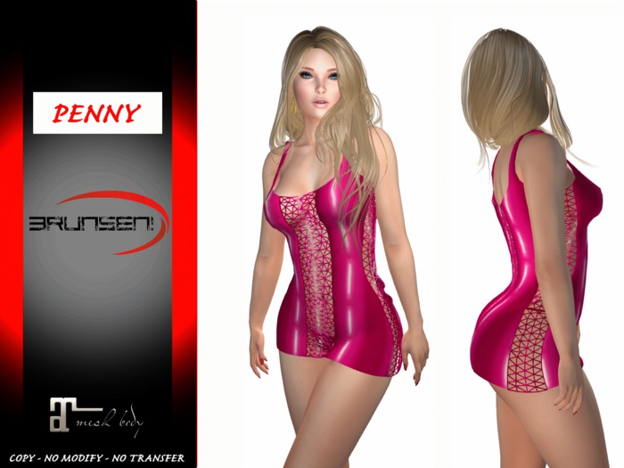 Brunsen! Mesh Dress Sexy Penny for Maitreya Pink Total