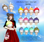 4 Little Bunny Cream  deco light Box