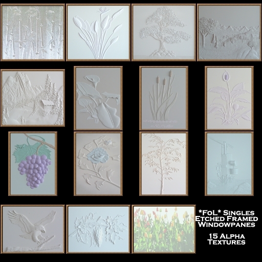 *FoL* Etched Glass Single Windowpanes