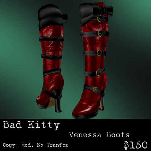 Bad Kitty Venessa Boots Red