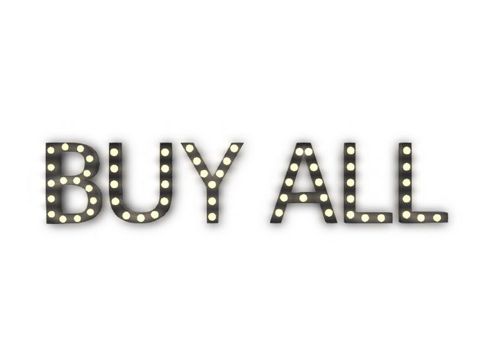 [Px] "BUY ALL" Illuminated Light Bulbs Sign