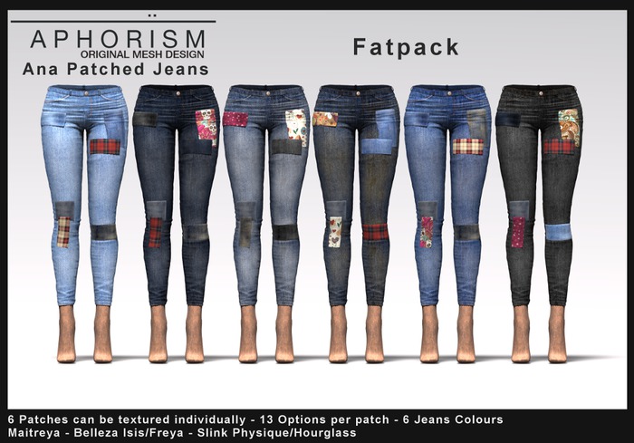 !APHORISM! Ana Patched Jeans - Fatpack