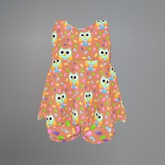 Orange Jelly Bean Owl Mesh Child Tunic Set box
