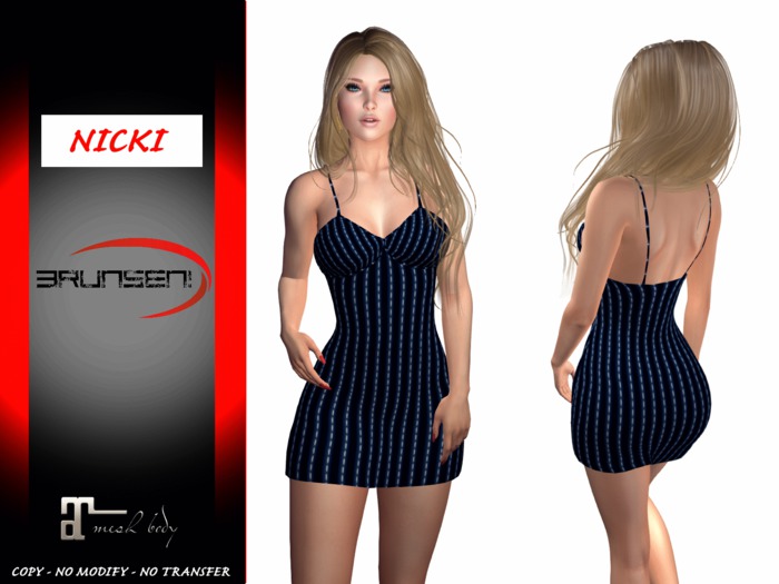 Brunsen! Mesh Dress Sexy Nicki for Maitreya Blue Lux