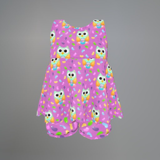 Pink Jelly Bean Owl Mesh Child Tunic Set box