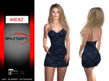 Brunsen! Mesh Dress Sexy Nicki for Maitreya Lace Blue