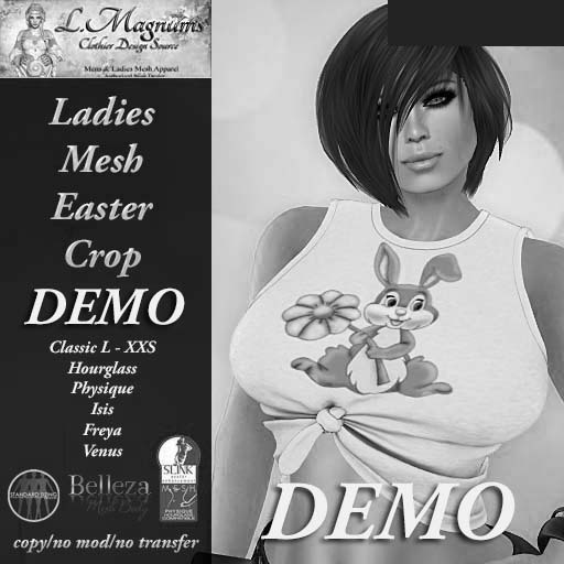 LMs Ladies Mesh Easter Crop Top- DEMO
