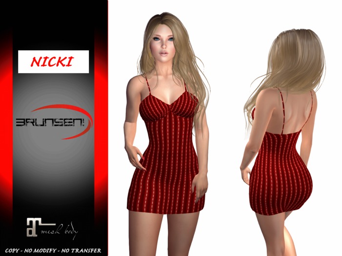 Brunsen! Mesh Dress Sexy Nicki for Maitreya Red Lux