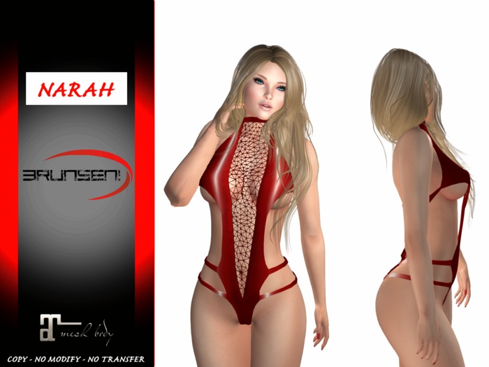 Brunsen! Sexy Lingerie Narah for Maitreya Latex Red