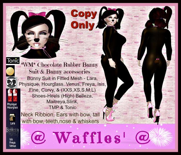 *WM* Chocolate Rubber Bunny Suit & Bunny accessories