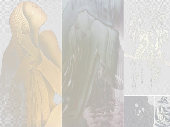 etched glass art textures