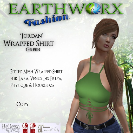 :.EARTHWORX.: Wrapped Shirt [Green] [BOX]