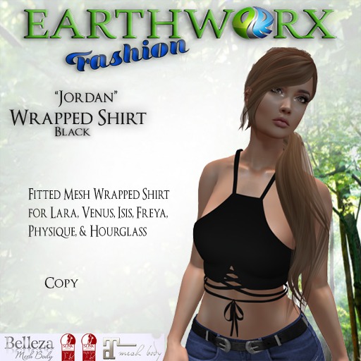 :.EARTHWORX.: Wrapped Shirt [Black] [BOX]