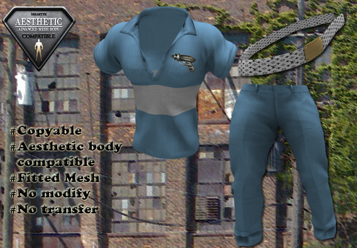 (JD)Dusk blue Spring fit-Aesthetic