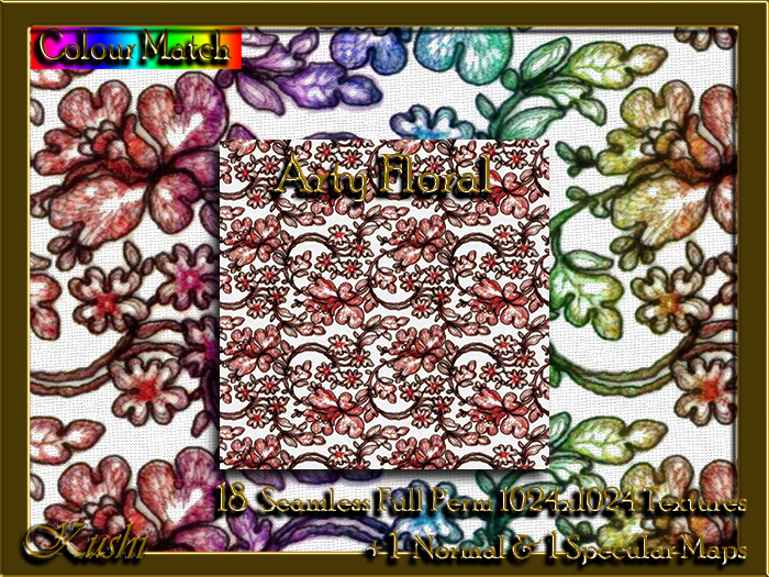 !Kushi! ArtyFloral Textures -WEAR TO UNPACK