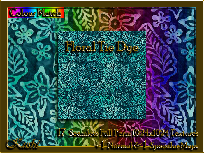 Floral Tie Dye Textures