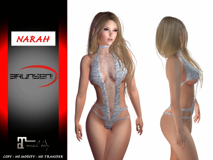 Brunsen! Sexy Lingerie Narah for Maitreya Lace Babyblue