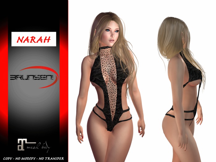 Brunsen! Sexy Lingerie Narah for Maitreya Lace Black