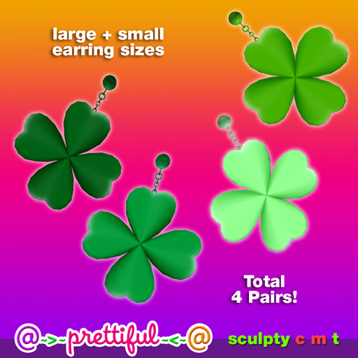 @~>~ PrettiFuL ~<~@ Earrings [ Shamrock ]