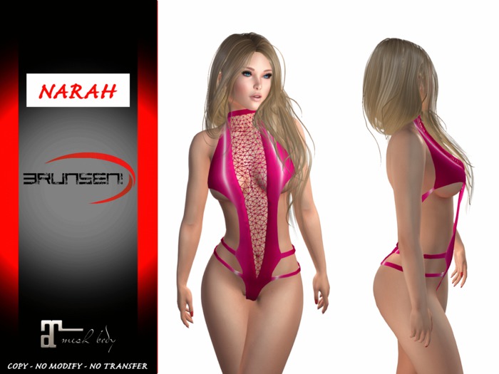 Brunsen! Sexy Lingerie Narah for Maitreya Latex Hot Pink