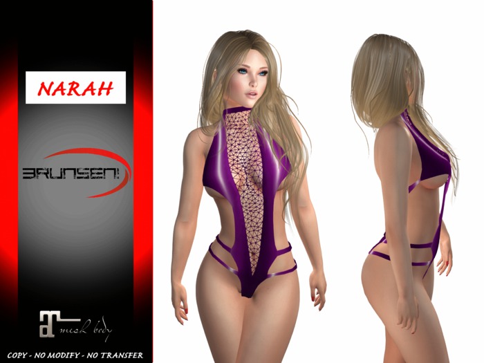 Brunsen! Sexy Lingerie Narah for Maitreya Latex Purple