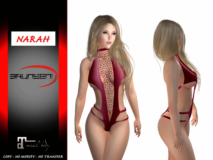 Brunsen! Sexy Lingerie Narah for Maitreya Latex Ruby