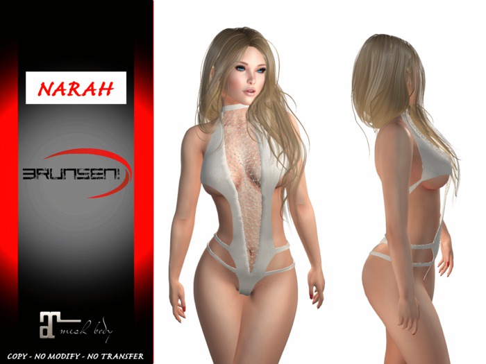Brunsen! Sexy Lingerie Narah for Maitreya Leather White