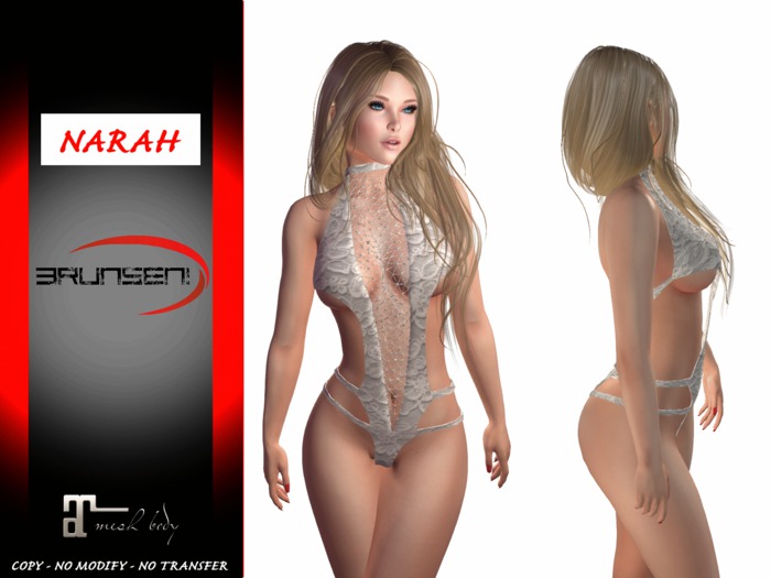 Brunsen! Sexy Lingerie Narah for Maitreya White