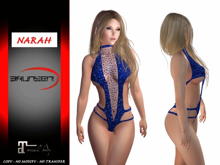 Brunsen! Sexy Lingerie Narah for Maitreya Night Blue
