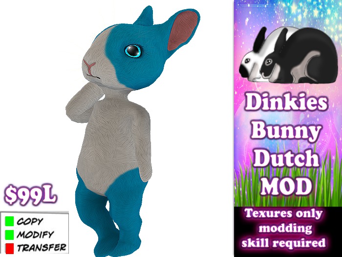 Dinkies* Rabbits - Dutch bunny - Blue
