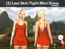 [S] Lexi Skin Tight Mini Dress Orange