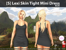 [S] Lexi Skin Tight Mini Dress Blue