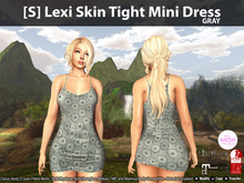 [S] Lexi Skin Tight Mini Dress Gray