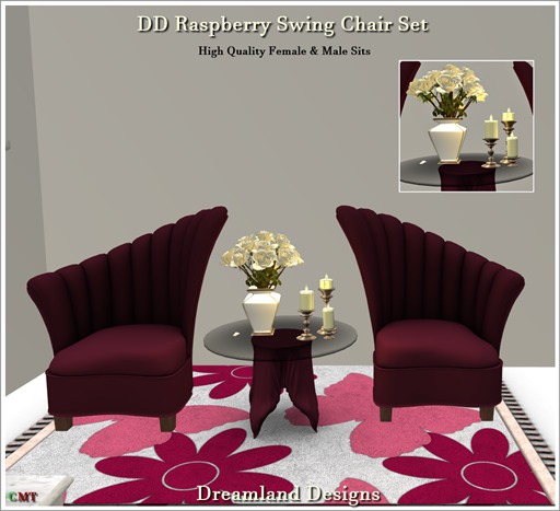 DD Raspberry Swing Chair Set Boxed