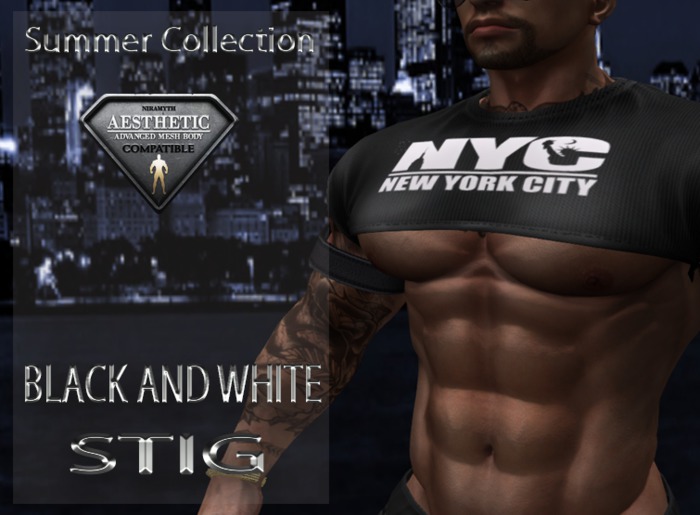 Male Tank Top Fitted Mesh for Aesthetic Body NYC black